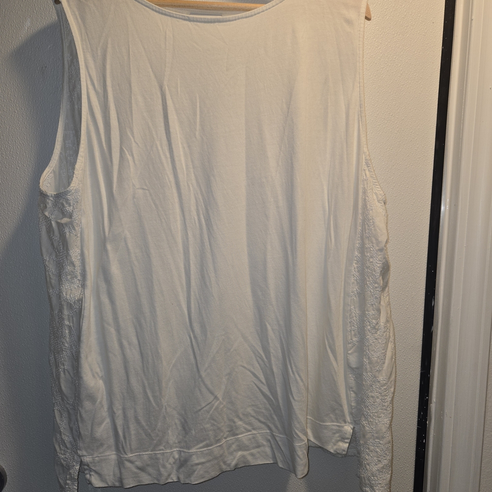 J. Jill Cream Sleeveless Tank Top